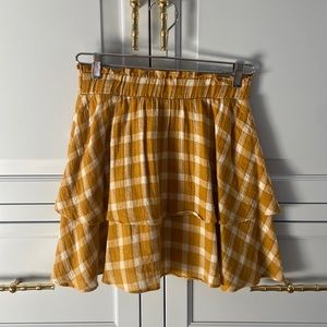 Yellow Plaid Show Me Your Mumu Aiden Skirt